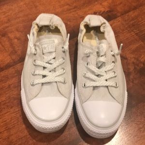 New White/Grey All Star Women’s Converse Sneakers